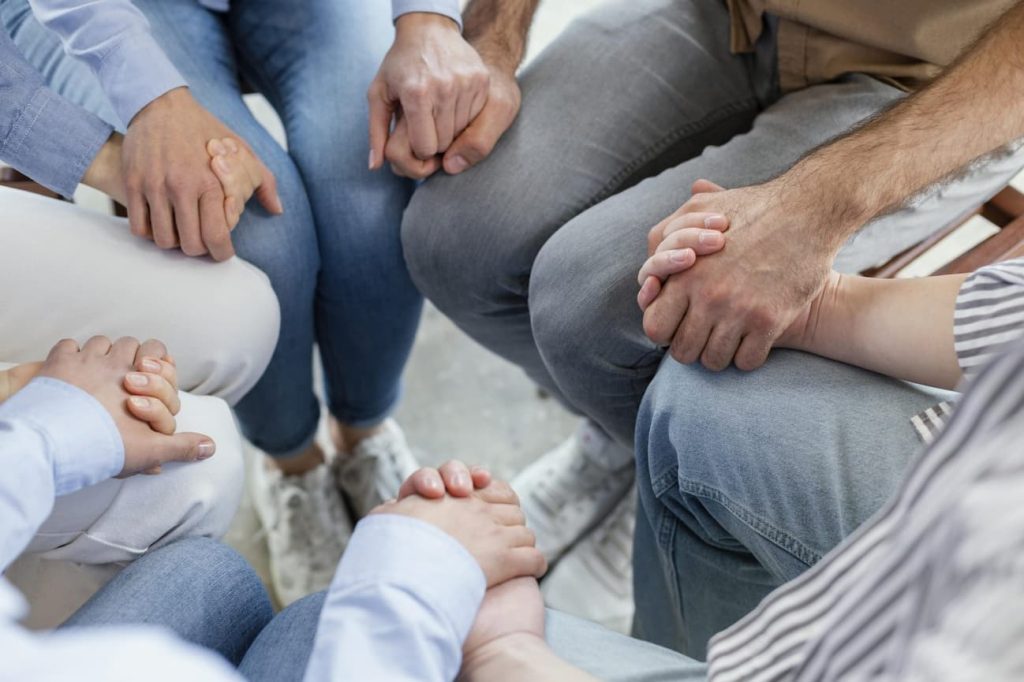 people holding hands
